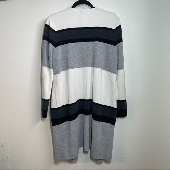 Calvin Klein Long Open Front Cardigan Size Large - Picture 4 of 13